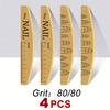 2/3/4 Pcs Washable Sponge Nail Files with Scale, Double Sided 80/80, 100/180, 180/240 Models for Nail Shaping and Polishing