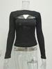 Women's Spring 2026 Hollow Short Sleeve Slim Fit Top