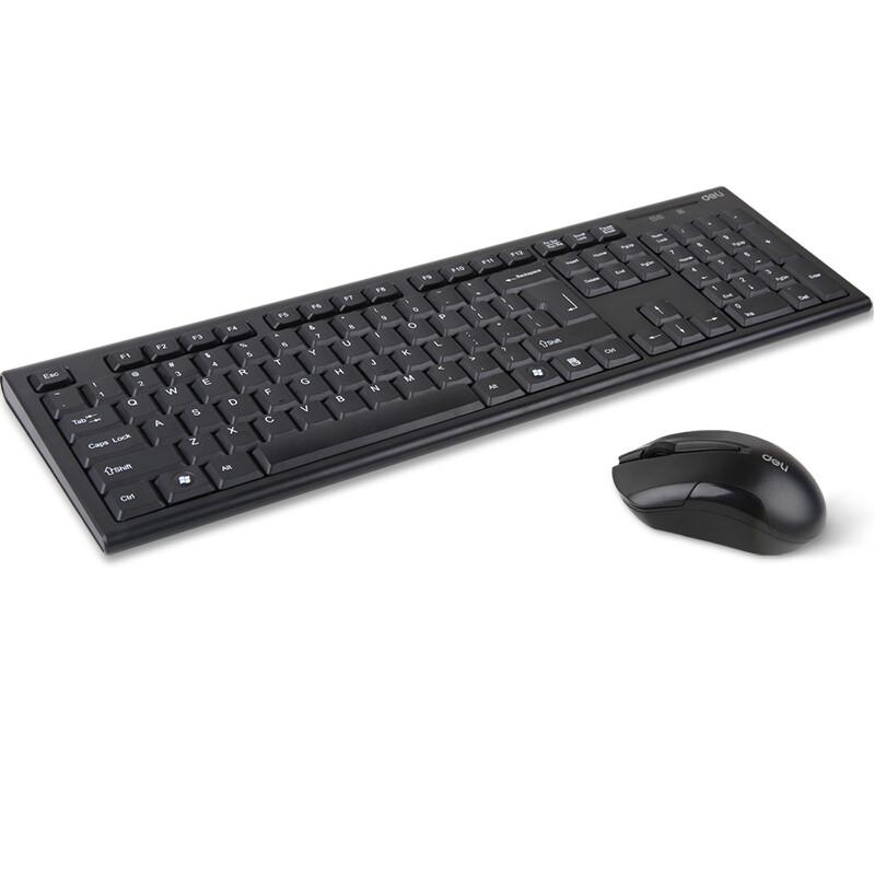 Deli 3728 Thin Wireless Multimedia Keyboard and Mouse Set