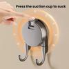 Suction Cup Hook No Drilling Required Bathroom Hooks Kitchen Door Back Clothes Hook Dual Hooks Strong Load-bearing Hooks