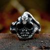 BEIER 2022 New Design Stainless Steel Skull Snake Ring Punk Gothic Biker Jewelry For Men Wholesale Gift Dropshipping