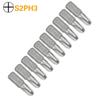 1 Inch PH0 PH1 PH2 PH3 Phillips Screwdriver Bit Set S2 Steel 1/4 Inch 6.35mm Hex Shank Electric Screwdriver Bits For Power Tools