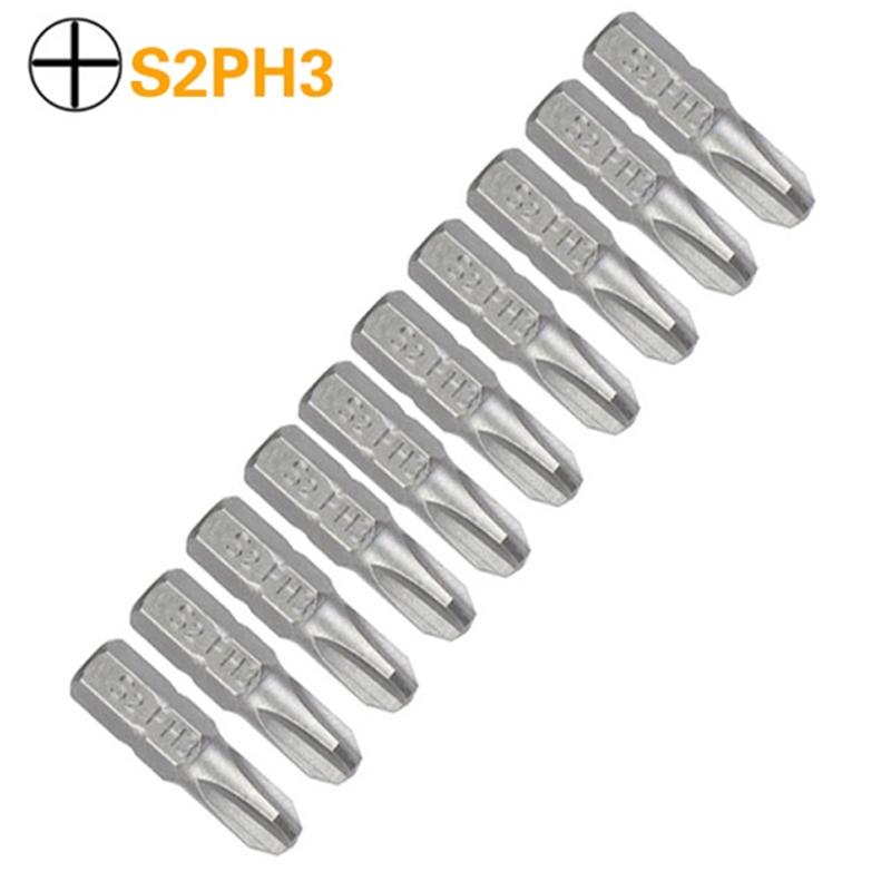 1 Inch PH0 PH1 PH2 PH3 Phillips Screwdriver Bit Set S2 Steel 1/4 Inch 6.35mm Hex Shank Electric Screwdriver Bits For Power Tools
