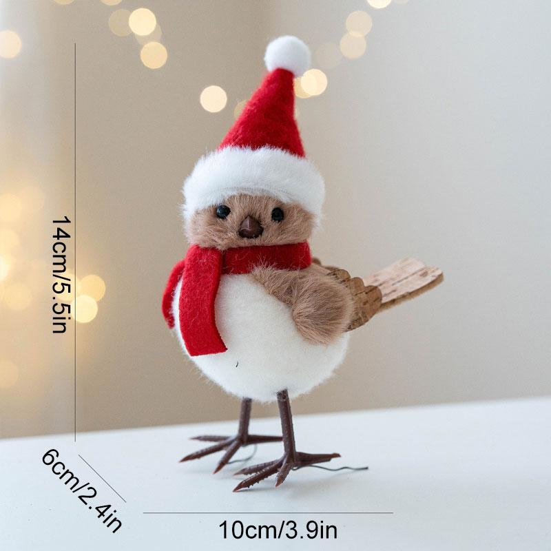 1pc Foam Birds Cute Christmas Friend Gifts Xmas Tree Home Garden Decor Pendants with Scarf