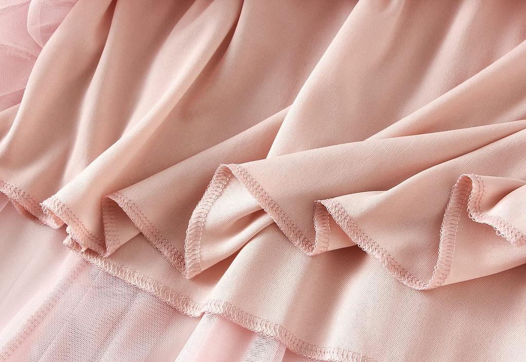 Tulle Pleated Long Fluffy Flare Midi Solid Elastic Waistband [JINJUDUO] Skirt, Skirt, Women's, Spring, Summer, Autumn, Skirt, A-line Skirt, Length,