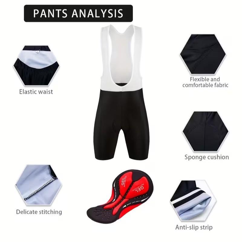 2026 Summer Breathable Cycling Suit Cycling Event Outdoor, Men's Mountain Bike White Short Sleeve Top Competitive Road Cycling Suit Cycling Suit