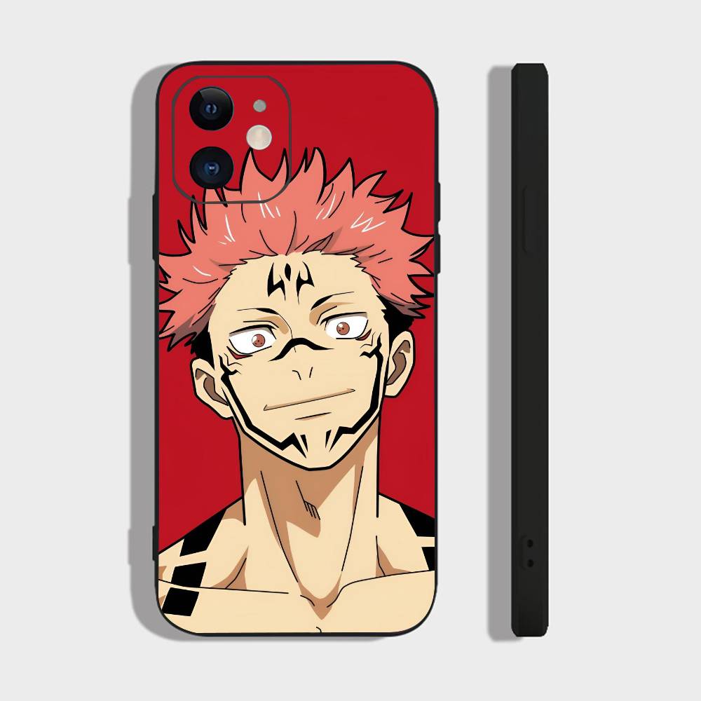Anime J-Jujutsu Kaisen For IPhone 15 16 14 Plus 13 12 11 17 Pro Max 17 Air Black Soft Phone Cover