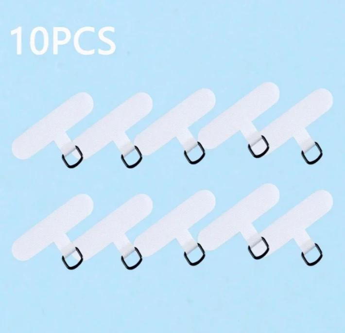 10Pcs Universal Tpu Mobile Phone Anti-lost Lanyard Card Gasket Nylon Detachable Phone Hanging Cord Strap Patch Tether Pad
