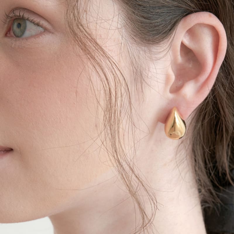 Halden Big Polka Dots Earrings (E054_gold)