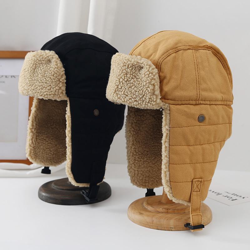 Lei Feng Hat Women's Winter Warm and Cold Ear Protection Cotton Hat Outdoor Riding Hat