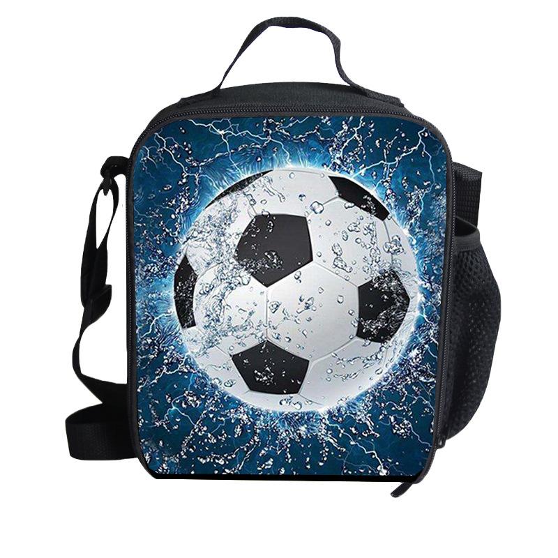 Borsa termica per il pranzo stampata con pallacanestro, borsa isolata, borsa bento, borsa a mano, borsa a tracolla per bambini per esterni