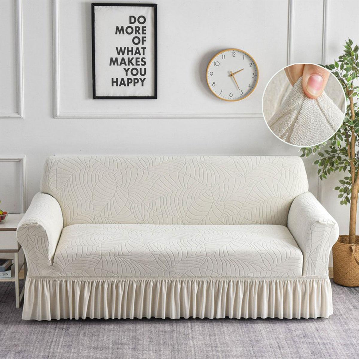 

1pc Splash-proof Stretch Sofa Cover for Living Room Jacquard Corner Sofa Covers with Skirt Nonslip Sofa Slipcover for Home Hotel 1pc Single seat