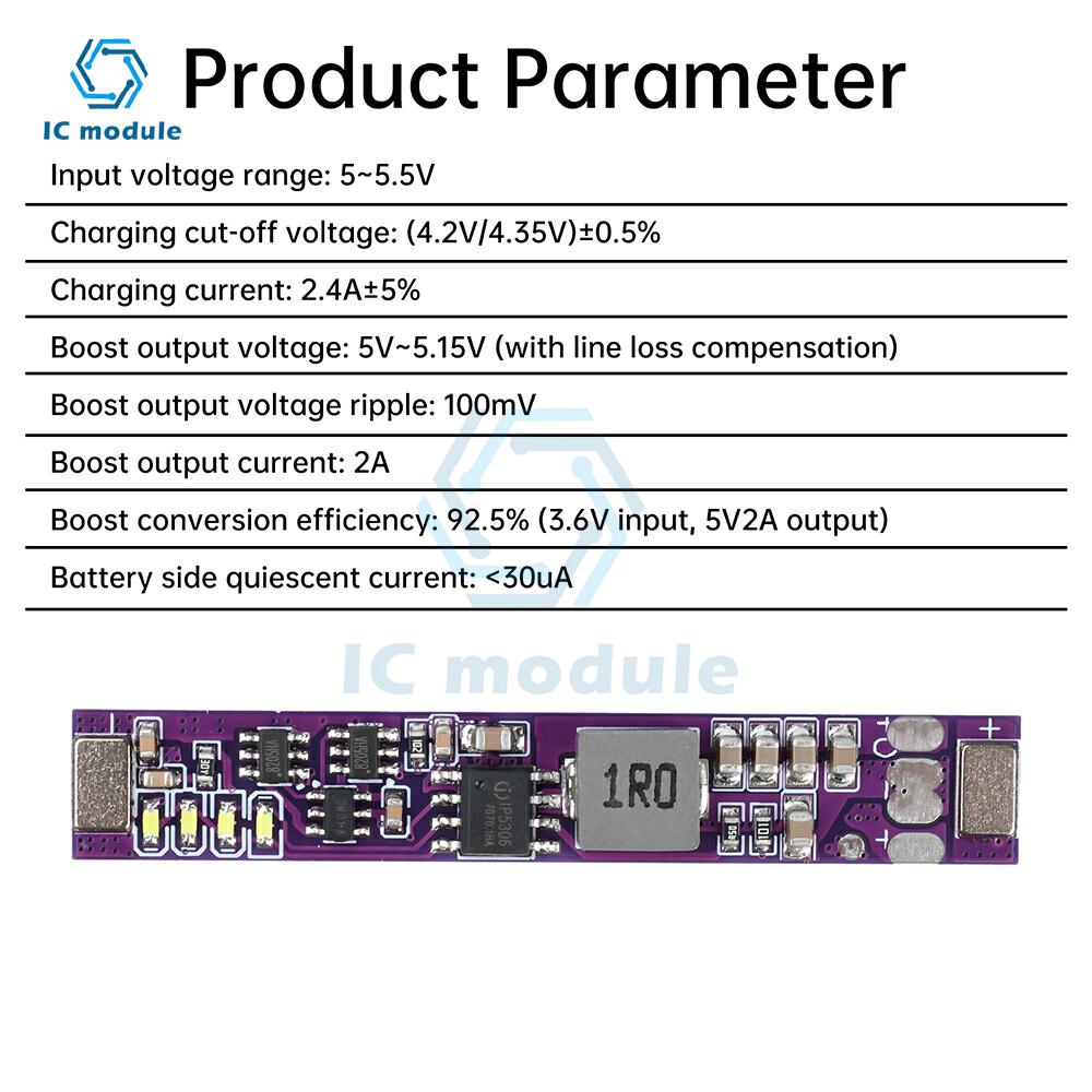 Mini DC 5V 2A Lithium Battery Charging Board 18650 Lithium Battery Boost Charging and Discharging Integrated Module
