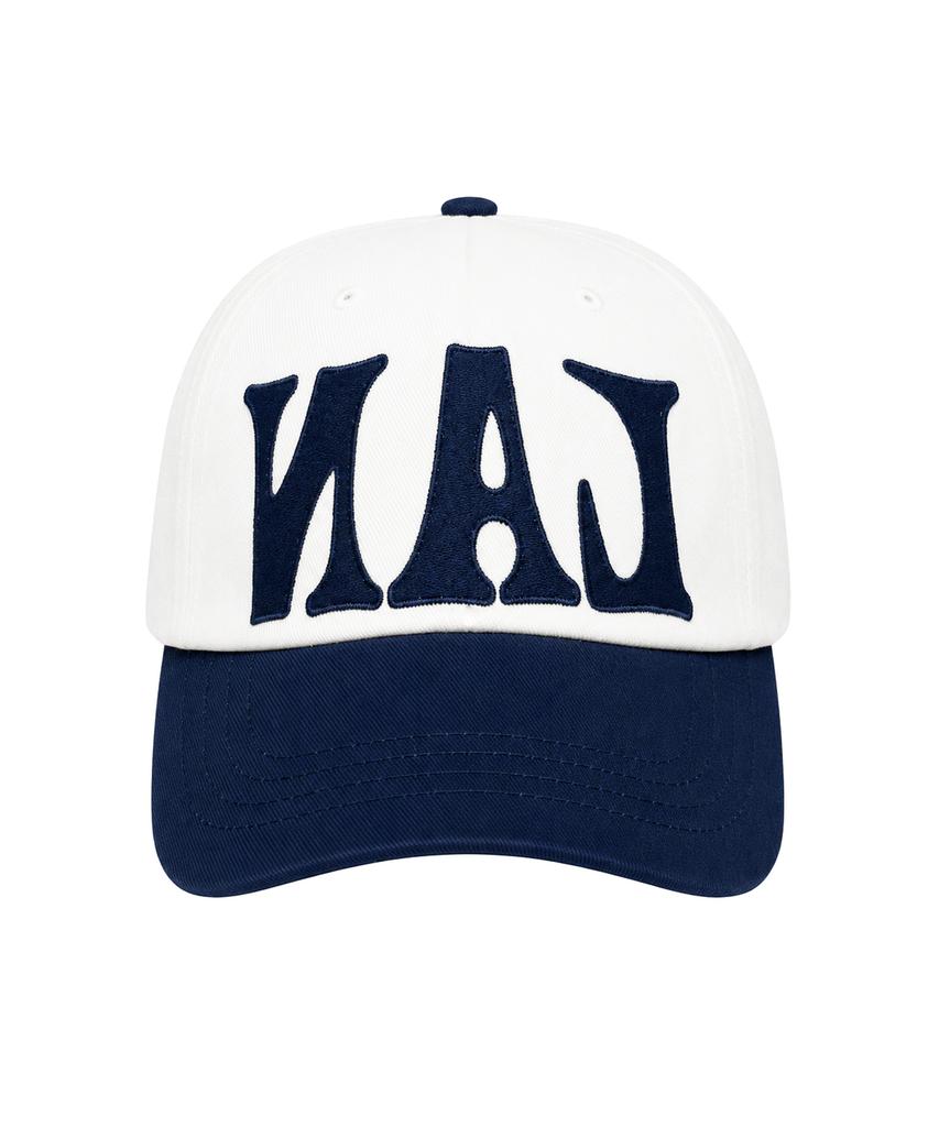 LANARCHIVE [8015] Reverse Font Ball Cap - Navy