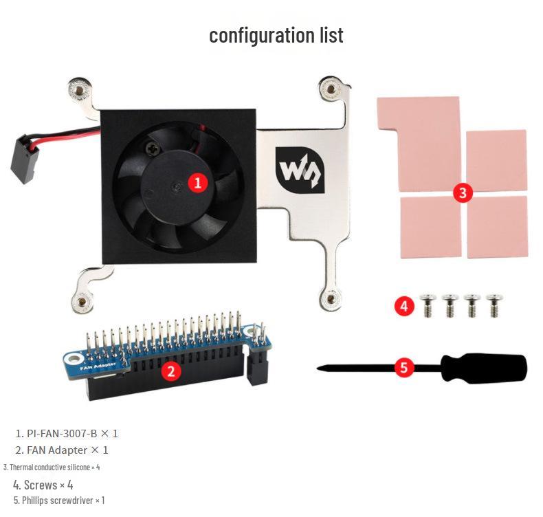 Raspberry Pi Lüfter mit GPIO-Adapter für Pi 4/3B+/3B