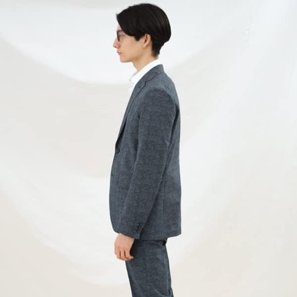 Takeo Kikuchi Tailored Antibacterial and COOL Dobby Navy 02 Men's Jacket, Odor-Resistant, DOTS® Print, 93141005, (093) (M)