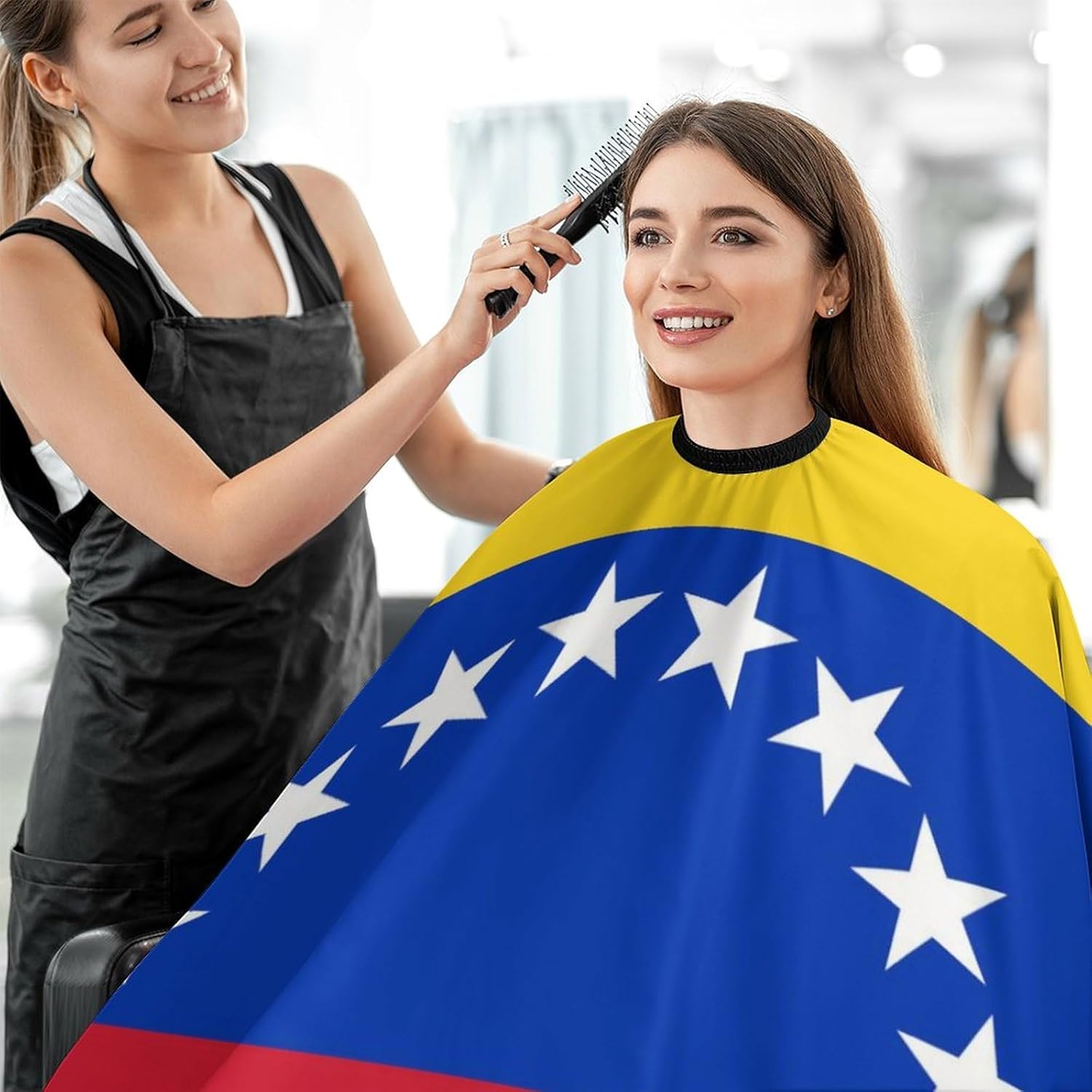 

Venezuela Flag Barber Cape Adult Haircut Cape Hairdressing Apron for Home Salon Barbershop