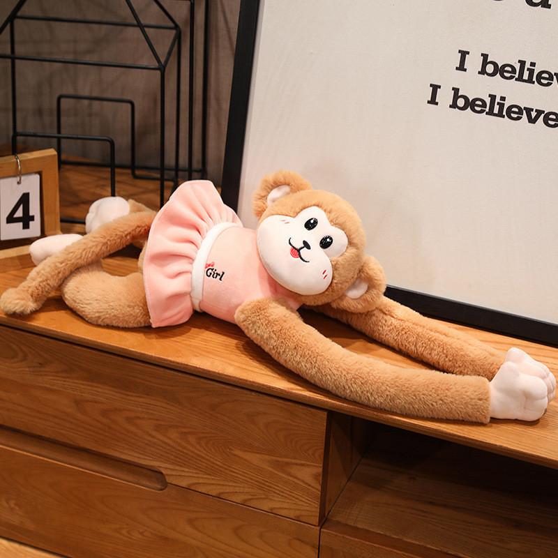 

Plush Monkey Pillow With Long Arms For Couples Kids Gift Soft Toy 60cm рожевий