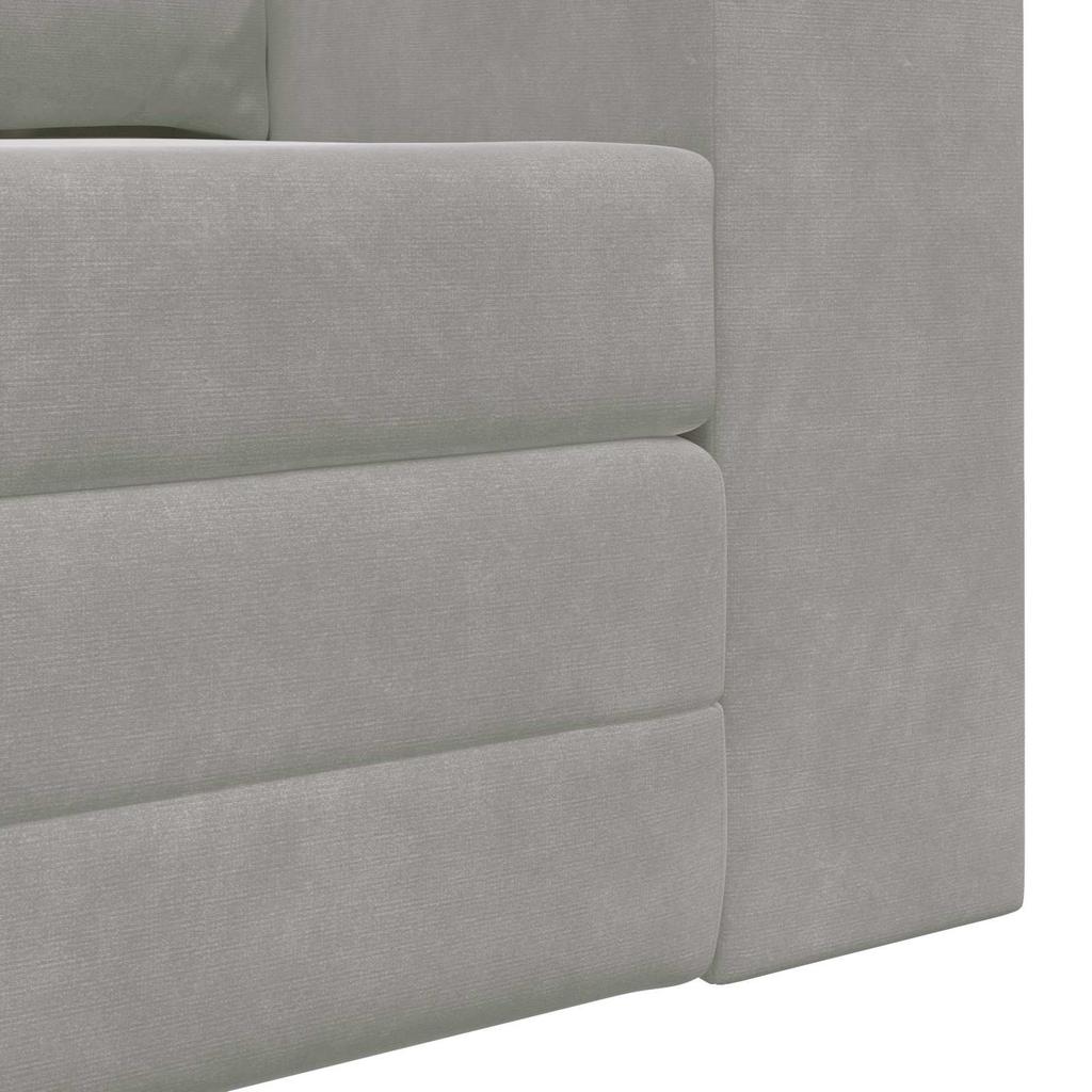 Grey Sleeper Sofa 148 X 71 X 83 Cm Velvet