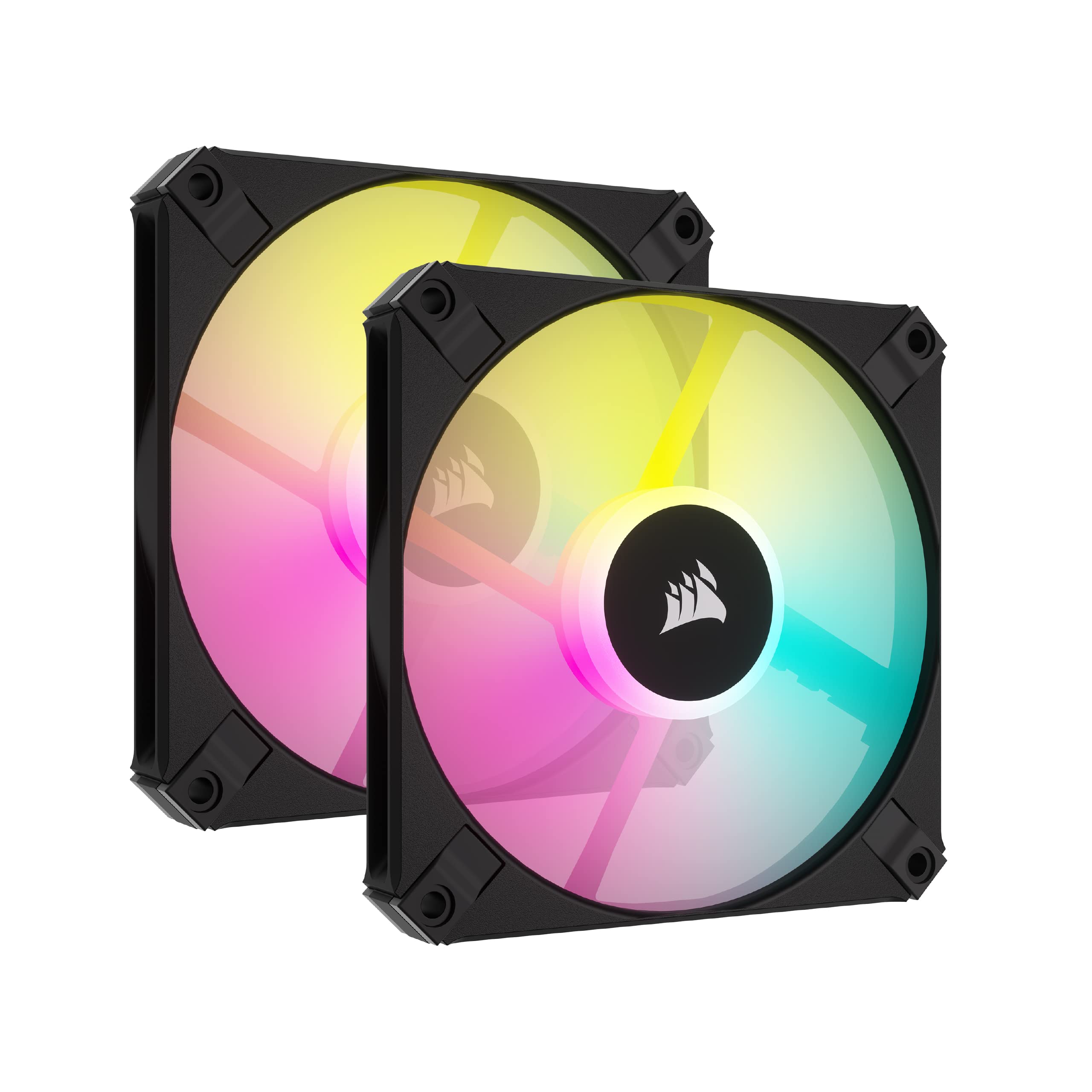 

CORSAIR AF SLIM AF120 RGB 120mm x 15mm Fluid Dynamic RGB Fan Lighting Node CORE Series, SLIM, [Black] [2-pack, included] CO-9050163-WW чорний
