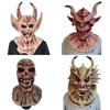 Satanic Latex Mask For Halloween Cosplay With Horns For Costume Parties