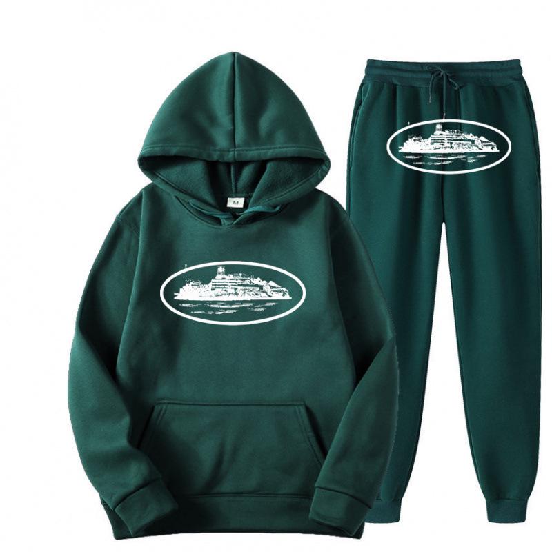 Kotez Unisex Hip-Hop Streetwear: Trendy Loose-Fit White Hoodie Set