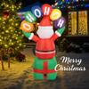 5.91FT Yard Party Decoration Inflatable Santa Claus Ballon Toy LED Light Home Decor Supplies Ornaments Christmas Holiday Gifts
