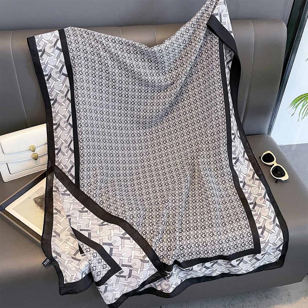 Women Cotton Linen Rose Print Scarf Shawl Hijab Muslim Long Headscarf Scarves Head Wraps Long Female Head Scarf