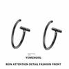 Cool ~ Y2g European and American Culture Titanium Steel Non-Punching Fake Labret Punk Hole-Free Perforation-Free Non-Piercing Lip Ring