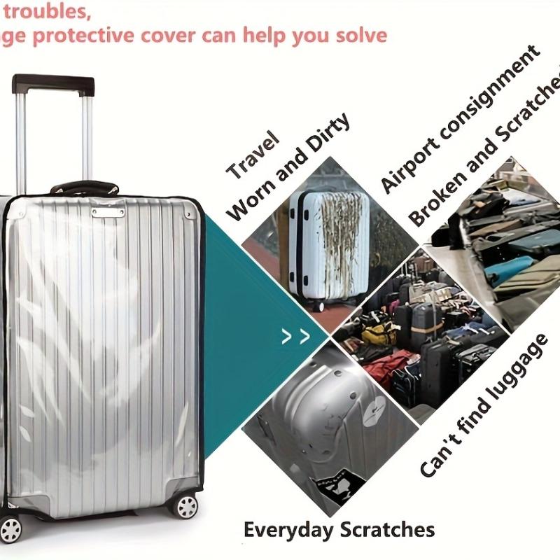 Transparent PVC Luggage Cover, Scratch-resistant And Durable. Suitable for Dust Protection Reinforced Edge Design
