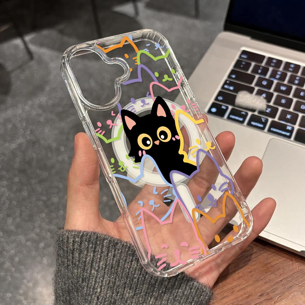 Magnetisk telefondeksel for iPhone 11 12 13 iPhone 13 14 15 Pro 15 16 Pro Max Samsung A15 A16 A25 A26 A55 A56 S25 S24 S22 S23 Ultra S25 Edge