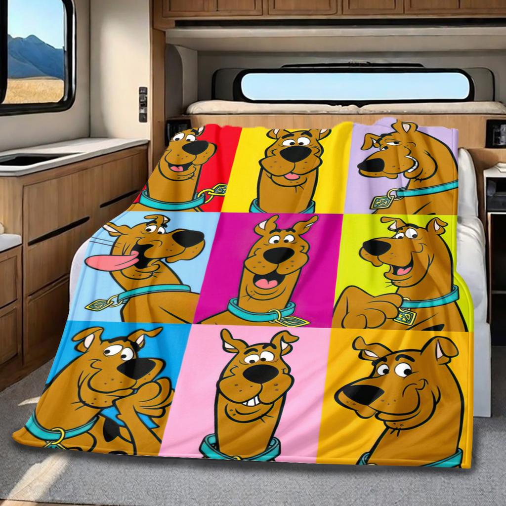 Halloween fantasy comedy adventure cartoon movie Scooby-Doo blanket soft home furnishing nap decoration four seasons warm Sherpa blanket U1