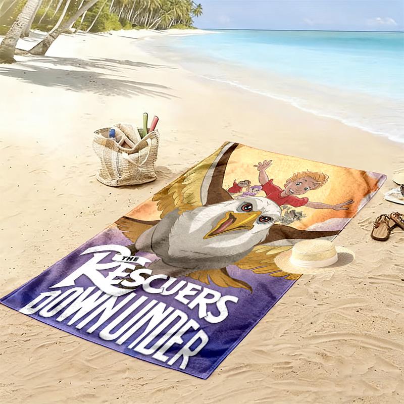 The Rescuers Down Under 2D Flat Print Beach Towel, Large Soft Quick Dry Towel for Beach Camping SwimmingDSTJ0925351