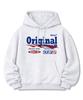 ORIGINALDAY Original Phase Übergroßer Frottee-Kapuzenpullover Unisex Weiß Melange