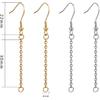 6pcs Earring Hook Extension Cable Earline Fish Hook Extension Chain Connector, Used for DIY Jewelry Production, Low allergenic Jewelry Earring