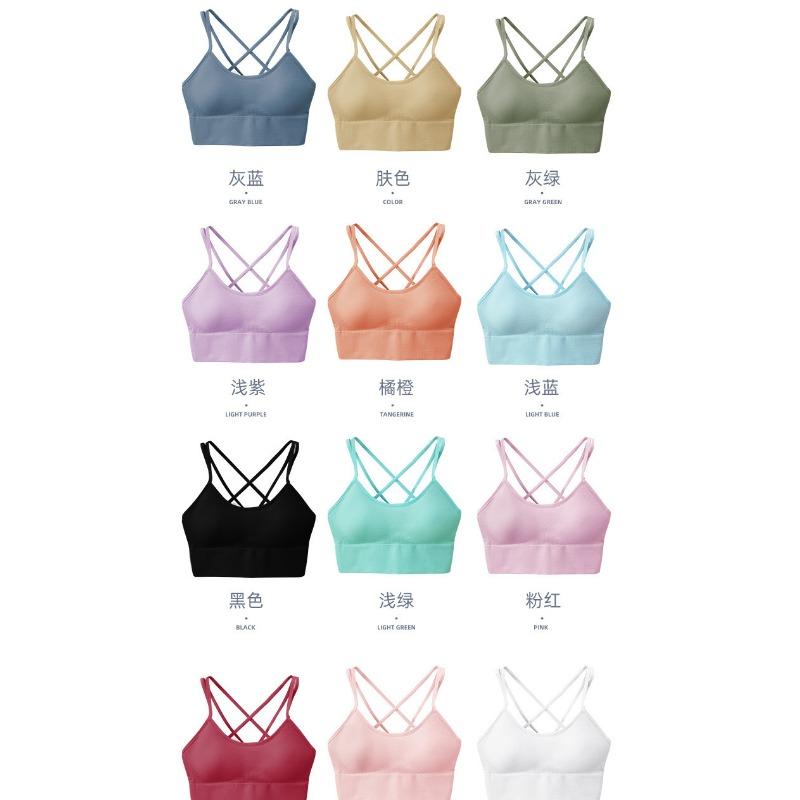 Women Plus Size Shockproof High Support Cross Back Sports Bra For Running Yoga