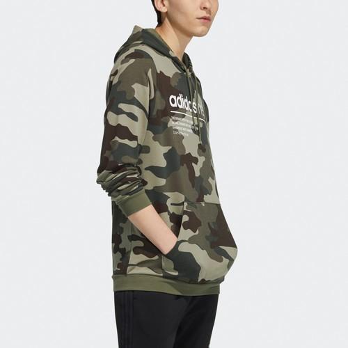 adidas Camouflage Pullover Hoodie for Men - Olive Color