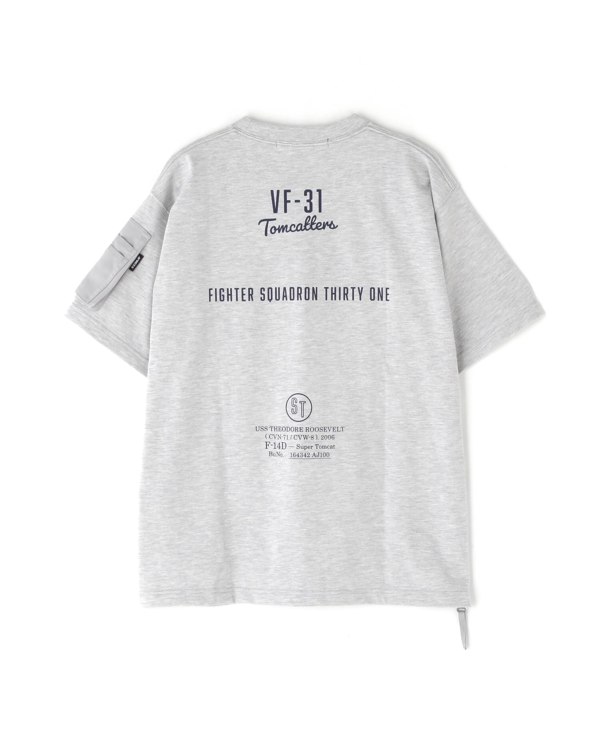 Avirex POCKET Military Pocket Short Sleeve Size Light MIL. T-SHIRT, Men s T-Shirt, 2XL, Gray, 023, 783-5134015