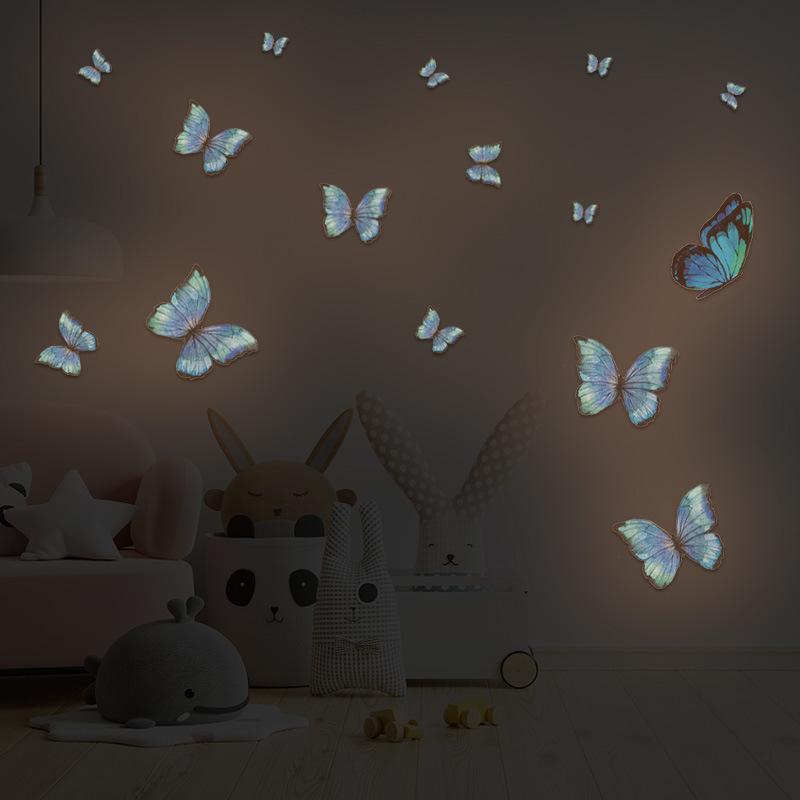 

ПВХ Наклейка на стену Светящаяся бабочка Наклейка на стену 20*25cm розовый