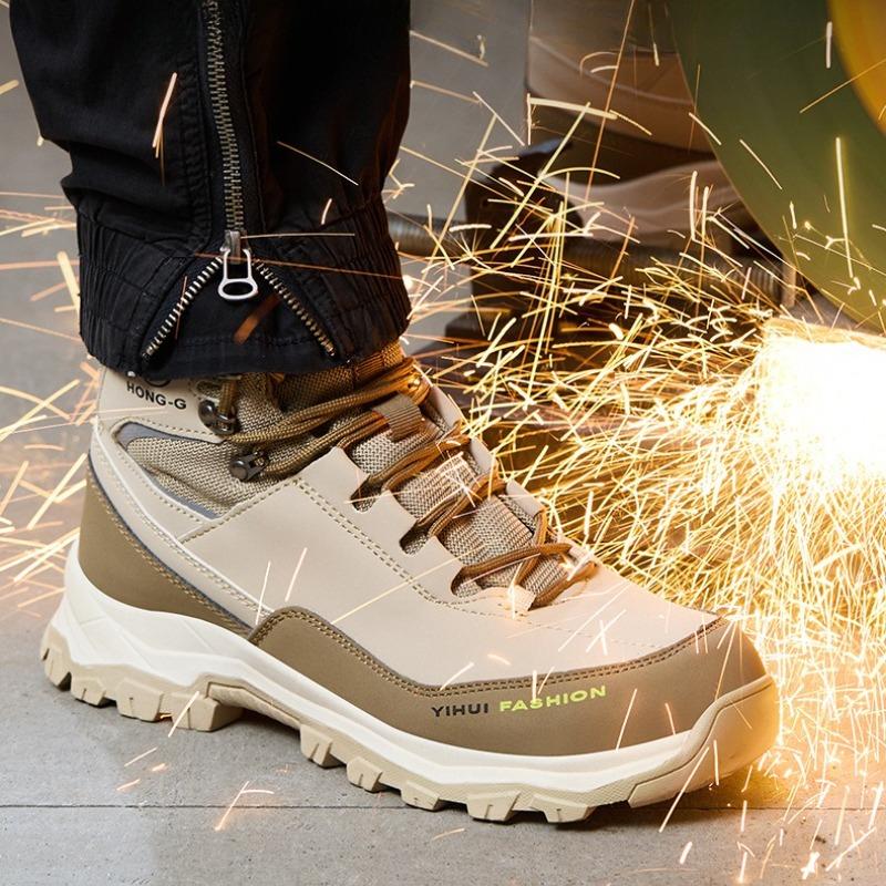 Fashion Safety Shoes Man Waterproof Work Safety Sneakers High Top Boots Anti Puncture Work Shoes Steel Toe Working Shoes with Protection