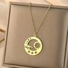 Kinitial Raindrop Cloud Whale Ghost Hand Flower Horse Meditation Moon Stainless Steel Pendant Necklace For Women Jewelry Gift
