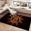 1PC rug Flaming Manchester Crest Carpet, Chair Rug,Area Rug for Office Bedroom living rooms bedroom, Doormat decor Christmas fan gifts