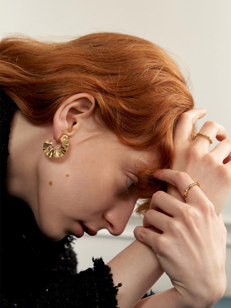 Leeenoir Gathered Earring (2Color)