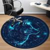 1pc Wolf Constellation Office Round Area Rug, Under Office Chairs Bedroom Living Room Home Decor, Room Deco