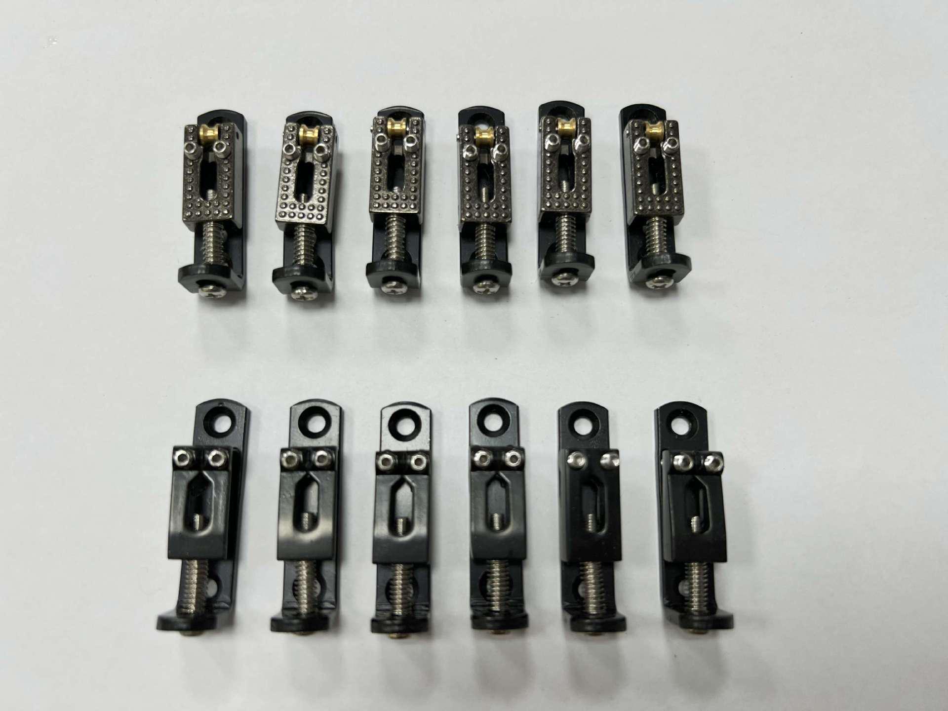 Electric Guitar Bridge String Roller Saddle 6-String Adjustment Plate Split Bridge 6-pack серебряный