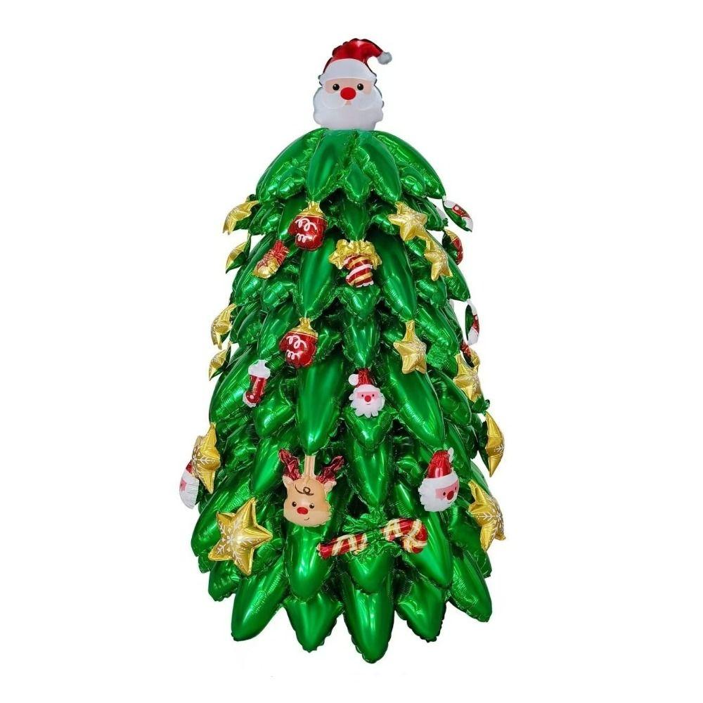 Party Props Large Inflatable Balloon Aluminum Film Christmas Tree Balloon New Year Party