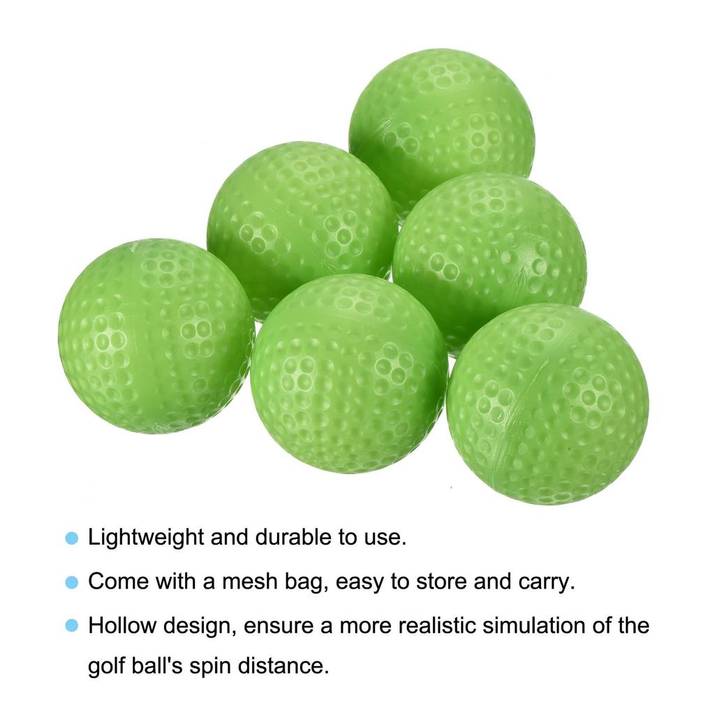 PATIKIL Golf Practice Balls 16 Pieces Hollow Swing Training Golf Driving Range Balls with Mesh Bag for Indoor Outdoor Golf Tennis Sports PE Plastic
