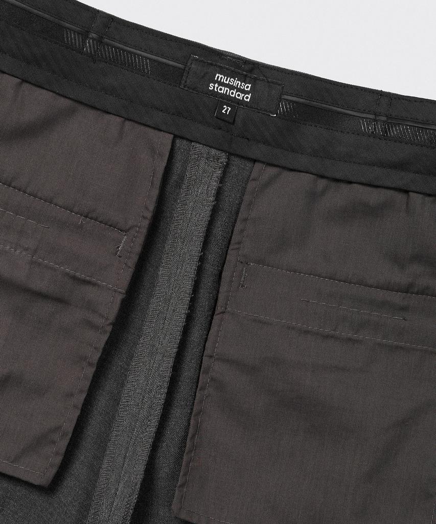 MUSINSA STANDARD WOMAN Women'S Wide Bermuda Half Slacks [Medium Gray]