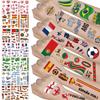 3pcs Football Temporary Tattoo Sticker Flag Team Transfer Stickers for Arm Face Decals Sports Matches Party Decor Fake Tattoos