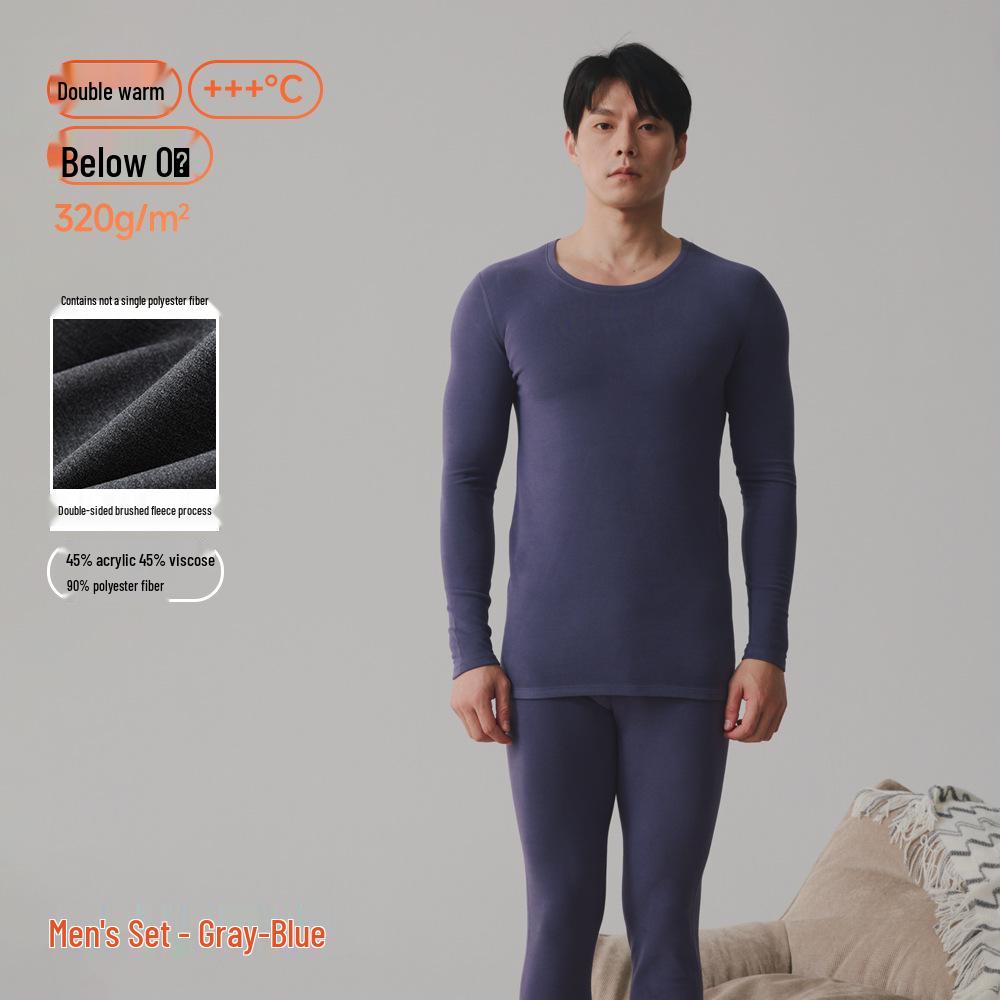 

Мужской акриловый антистатический термокомплект с толстой флисовой подкладкой - верх и низ L